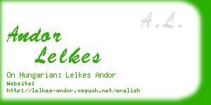 andor lelkes business card